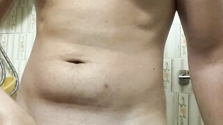 Bathroom before going for a morning walk